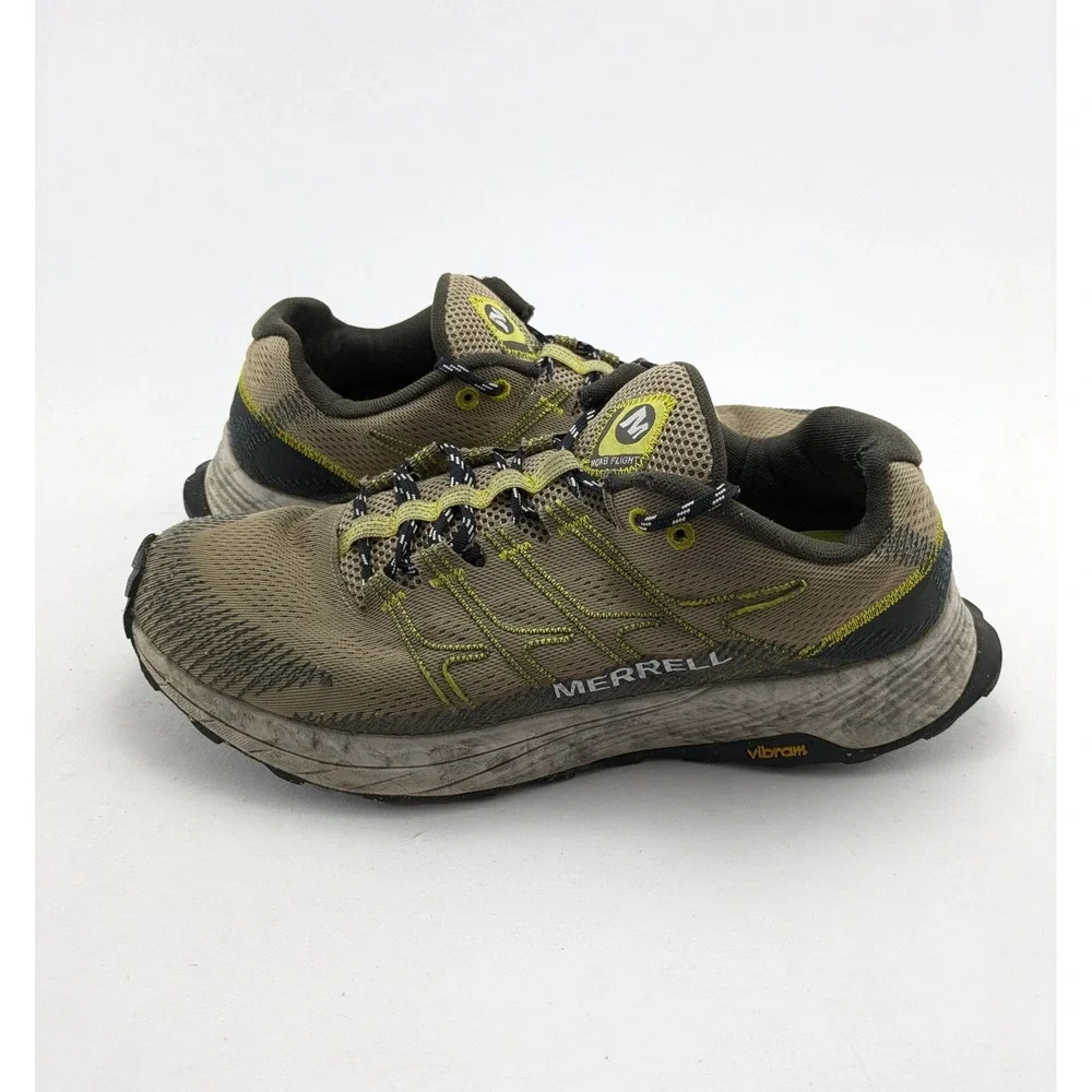 Mens MERRELL Moab Flight Brown Trail Vibram Hiking Shoes J066743 Size 10.5